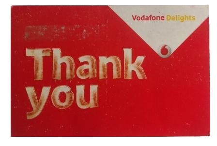 how to activate vodafone thank you card